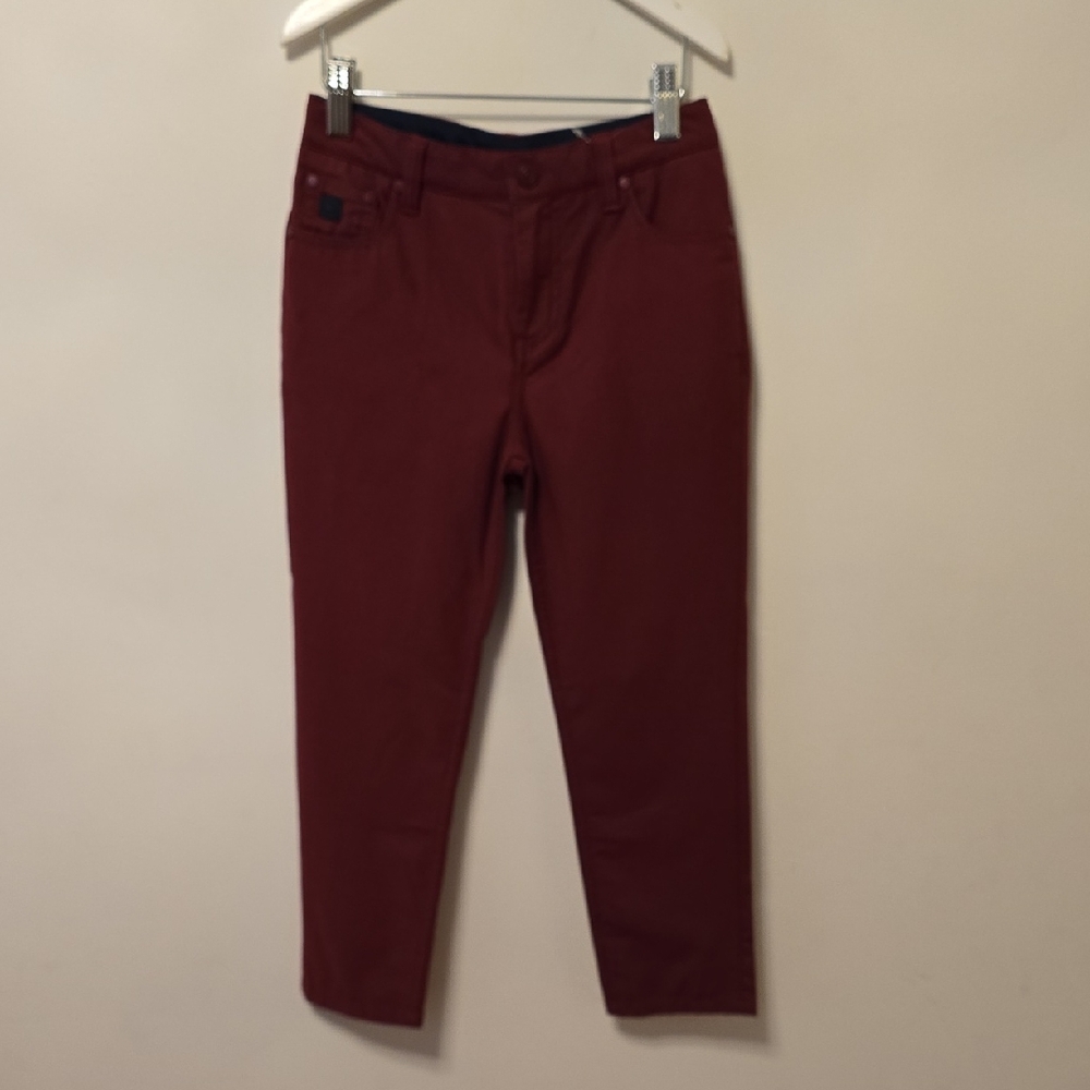 Vineyard Vines Boys' Performance On-The-Go 5-Pocket Pants Dark Red Size 6